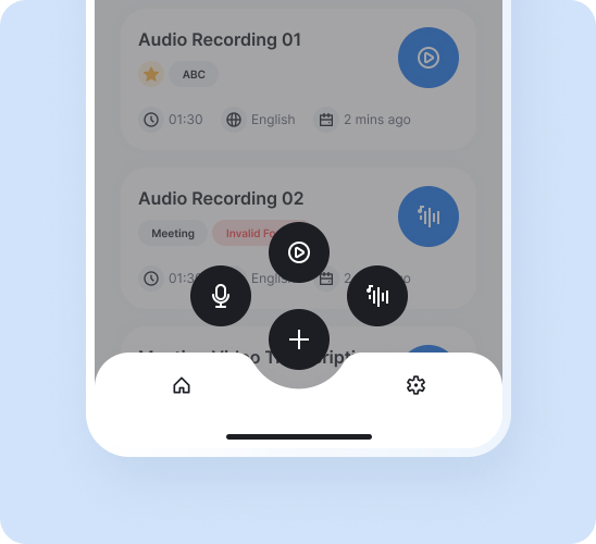 Upload your audio or video